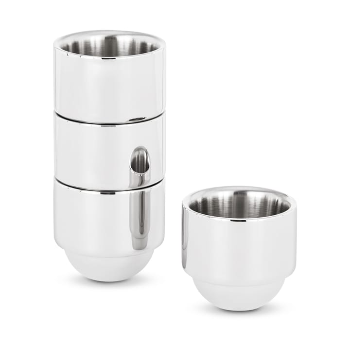 Brew espressokopp 5 cl 4-pack - Stainless steel - Tom Dixon