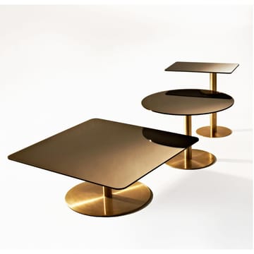 Flash sidobord 30x50 cm - Svart spegelglas-svart stativ - Tom Dixon