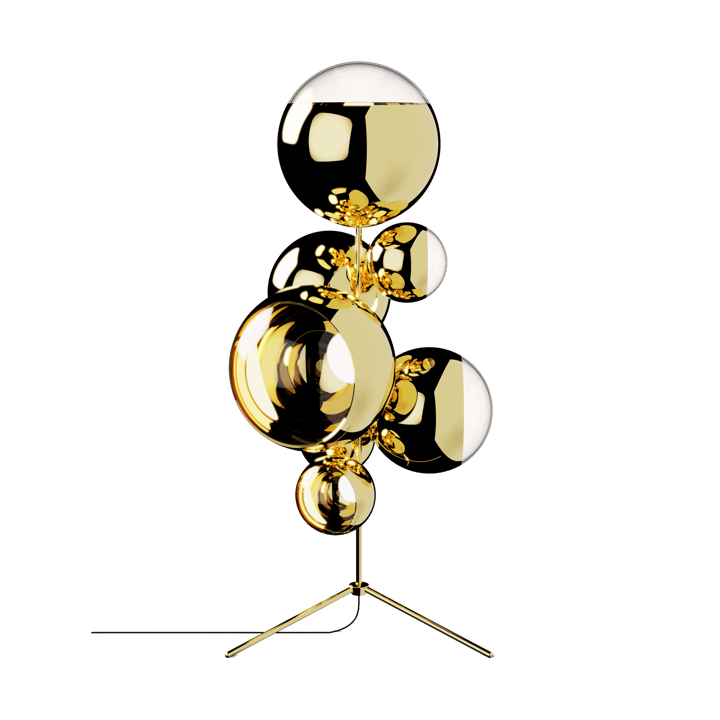 Mirror Ball chandelier golvlampa LED 181 cm - Gold - Tom Dixon