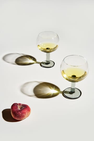 Puck Balloon glas på fot 45 cl 2-pack - Clear-smoke - Tom Dixon