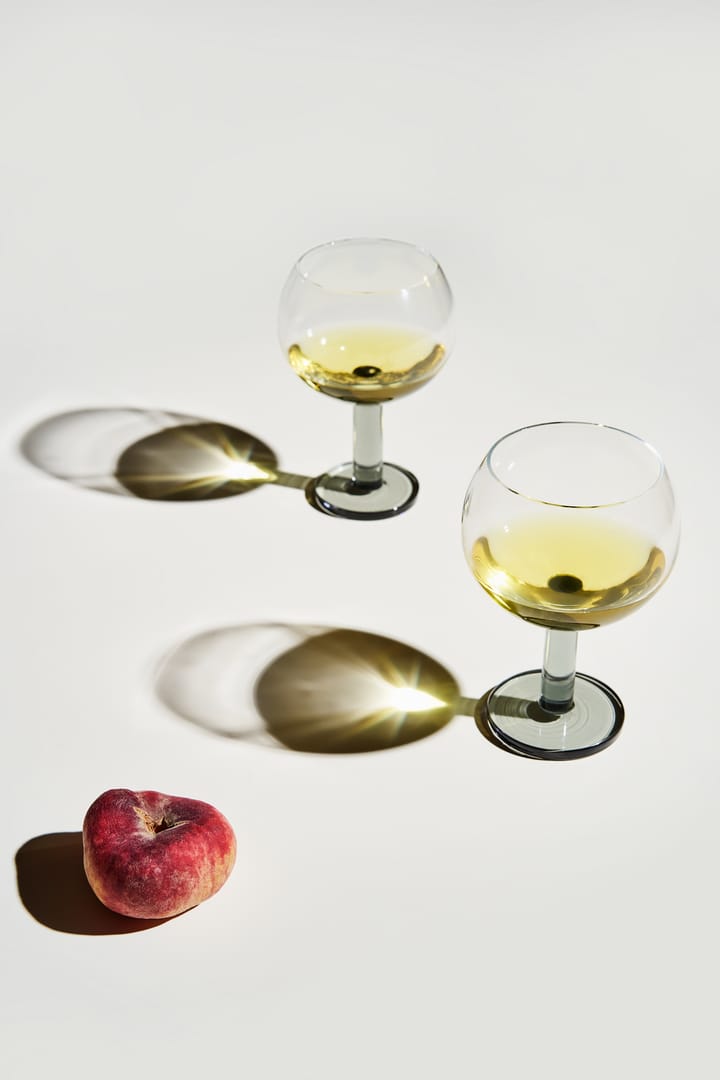 Puck Balloon glas på fot 45 cl 2-pack, Clear-smoke Tom Dixon