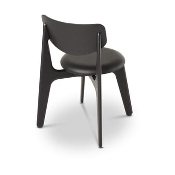 Slab matstol klädd sits - Black oak-black leather - Tom Dixon