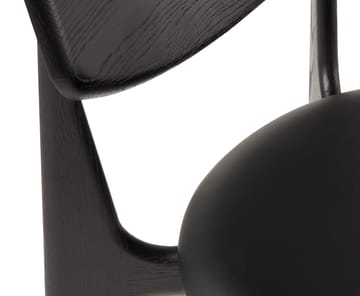 Slab matstol klädd sits - Black oak-black leather - Tom Dixon