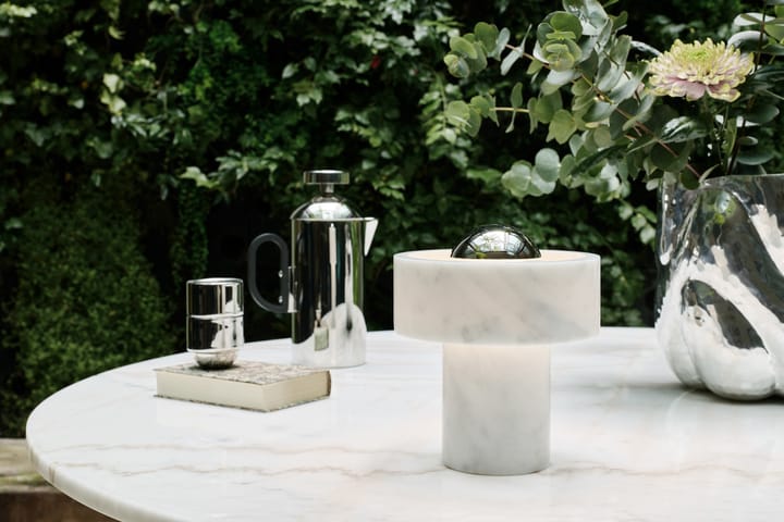 Stone Portable LED bordslampa 28 cm, Marble-silver Tom Dixon