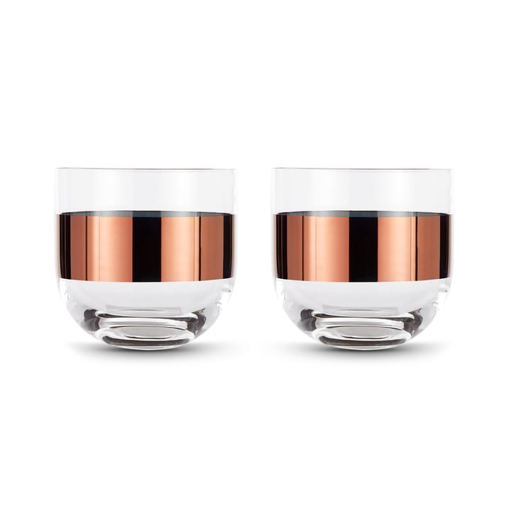 Tank whiskyglas 30 cl 2-pack - Clear-copper - Tom Dixon