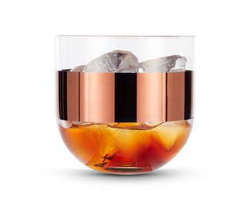 Tank whiskyglas 30 cl 2-pack - Clear-copper - Tom Dixon