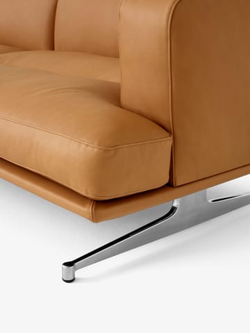 Inland AV23 3-sits soffa - Noble läder cognac-polished alu - &Tradition