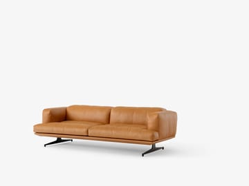 Inland AV23 3-sits soffa - Noble leather cognac-warm black - &Tradition