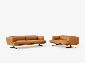 Inland AV23 3-sits soffa - Noble leather cognac-warm black - &Tradition