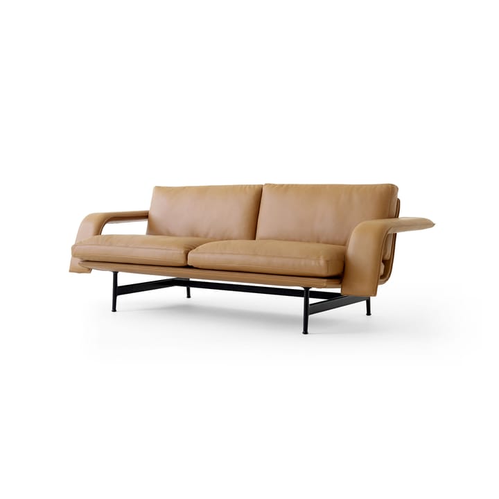 Meantime AV30 2-sits soffa - Warm black-Noble leather Cognac - &Tradition