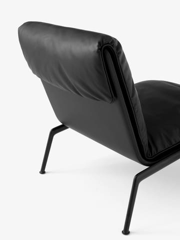 Muno LN18 loungefåtölj - Dark chrome-Noble leather Black - &Tradition