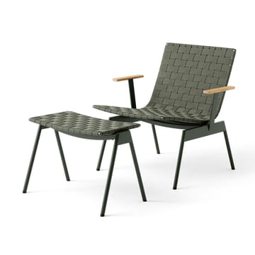 Ville Outdoor AV45 loungestol med armstöd - Bronze green - &Tradition