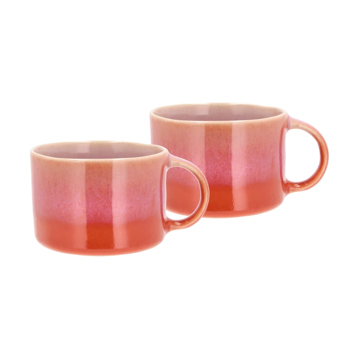 Styles mugg med öra 16 cl 2-pack - Lila-orange - Villa Collection