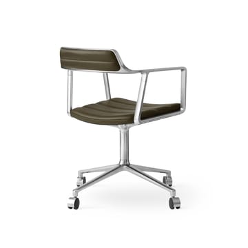 Vipp452 Swivel kontorsstol med hjul - Pol. aluminium-bosco green - Vipp