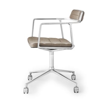 Vipp452 Swivel kontorsstol med hjul - Pol. aluminium-dark sand - Vipp