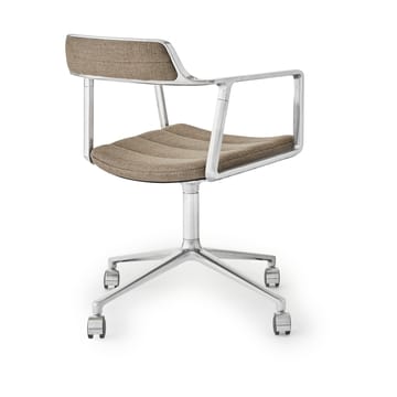 Vipp452 Swivel kontorsstol med hjul - Pol. aluminium-dark sand - Vipp