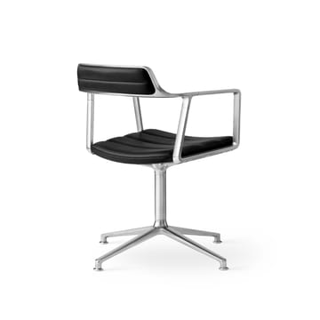 Vipp452 Swivel kontorsstol - Pol. aluminium-black leather - Vipp