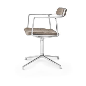 Vipp452 Swivel kontorsstol - Pol. aluminium-dark sand - Vipp