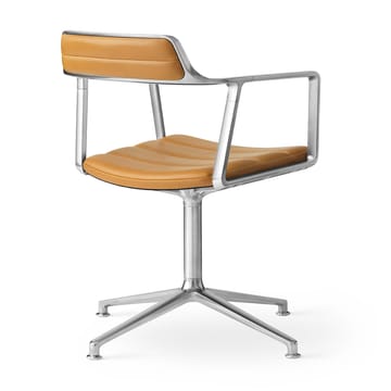 Vipp452 Swivel kontorsstol - Pol. aluminium-sand leather - Vipp