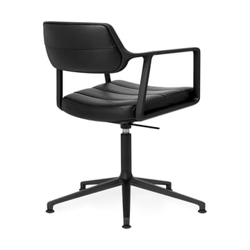 Vipp453 Swivel+ kontorsstol - Black aluminium-black leather - Vipp