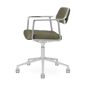 Vipp453 Swivel+ kontorsstol med hjul - Pol. aluminium-bosco green - Vipp