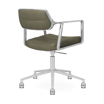 Vipp453 Swivel+ kontorsstol med hjul - Pol. aluminium-bosco green - Vipp