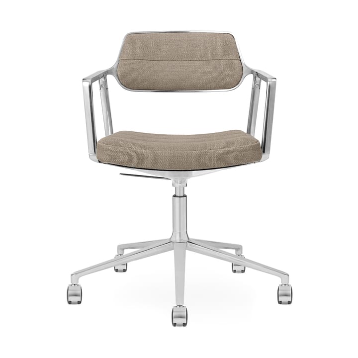 Vipp453 Swivel+ kontorsstol med hjul - Pol. aluminium-dark sand - Vipp