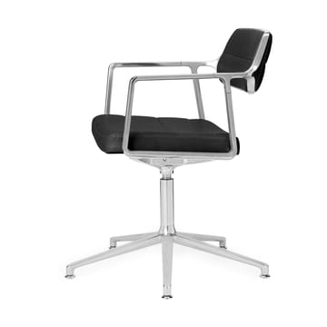 Vipp453 Swivel+ kontorsstol - Pol. aluminium-black leather - Vipp