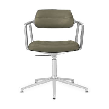 Vipp453 Swivel+ kontorsstol - Pol. aluminium-bosco green - Vipp