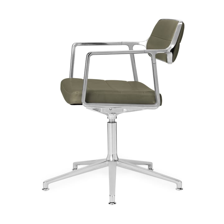 Vipp453 Swivel+ kontorsstol, Pol. aluminium-bosco green Vipp