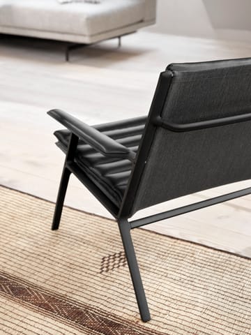 Vipp456 loungefåtölj - Black aluminium-black leather - Vipp