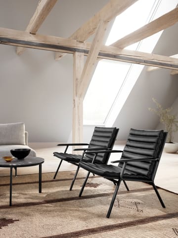 Vipp456 loungefåtölj - Black aluminium-black leather - Vipp