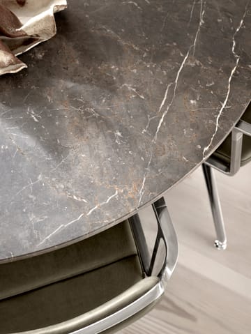 Vipp495 Cabin matbord Ø150 cm - Grey marble-dark oak - Vipp