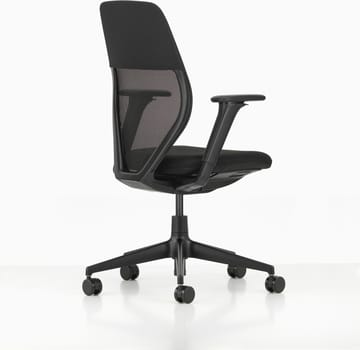 ACX Light kontorsstol justerbara armstöd mjuka hjul broms - Nero-deep black - Vitra