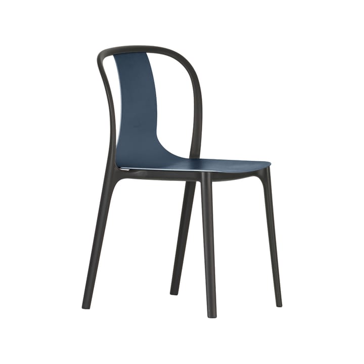 Belleville plastic stol - Sea blue-Black - Vitra