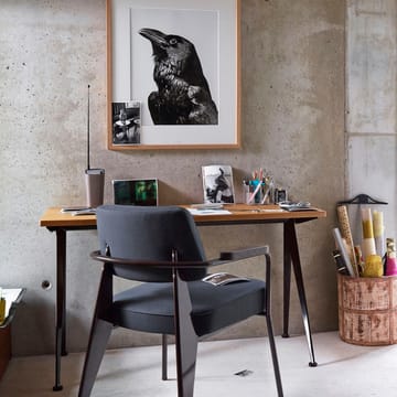 Compas Direction skrivbord - Dark oak-Deep black - Vitra