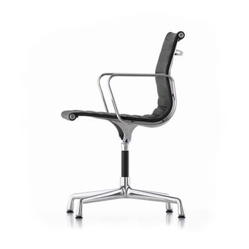 EA 104 karmstol - Läder nero-polerad aluminium - Vitra