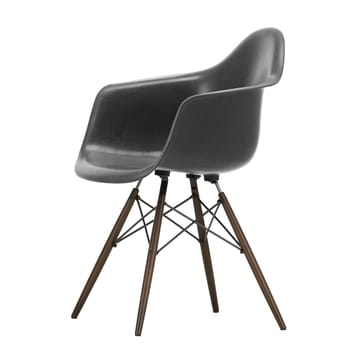 Eames Fiberglass Armchair DAW karmstol - Elephant hide grey-dark maple - Vitra