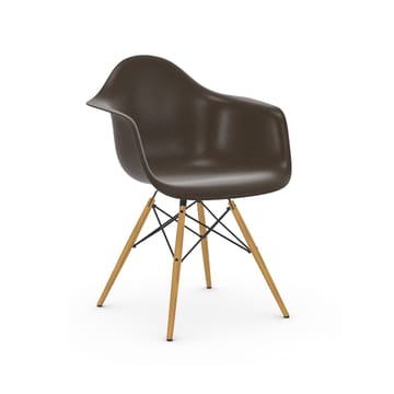 Eames Fiberglass Armchair DAW karmstol - elephant hide grey, lönnben - Vitra