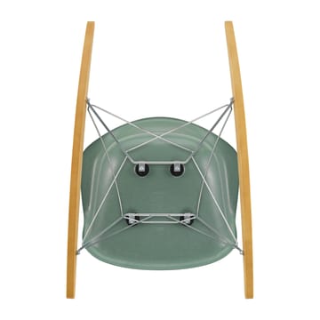 Eames fiberglass armchair RAR gungstol lönnmedar - Sea foam green-Chrome - Vitra