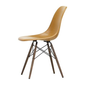 Eames Fiberglass Chairs DSW stol - Ochre dark-brunbetsade lönnben - Vitra