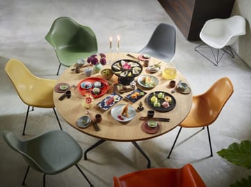 Eames fiberglass chairs DSX stol - Ochre dark-Black - Vitra