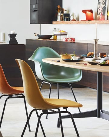 Eames fiberglass chairs DSX stol - Ochre dark-Black - Vitra