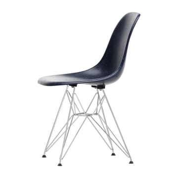 Eames Fiberglass Side Chair DSR stol - Navy blue-Chrome - Vitra