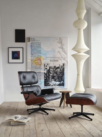 Eames Lounge Chair new dimension Leather premium F - 66 nero-santos palisander - Vitra