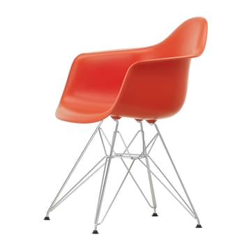 Eames Plastic Armchair RE DAR stol - 03 poppy red-chrome - Vitra