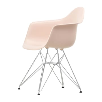 Eames Plastic Armchair RE DAR stol - 41 pale rose-chrome - Vitra