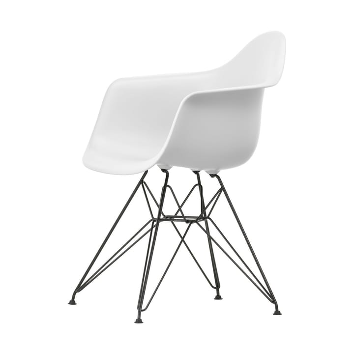 Eames Plastic Armchair RE DAR stol, 85 cotton white-black Vitra