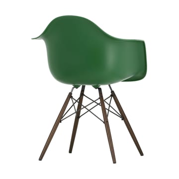 Eames Plastic Armchair RE DAW stol - 17 emerald -dark maple - Vitra