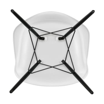 Eames Plastic Armchair RE DAW stol - 85 cotton white-black maple - Vitra